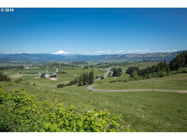 a view of an outdoor space and mountain view