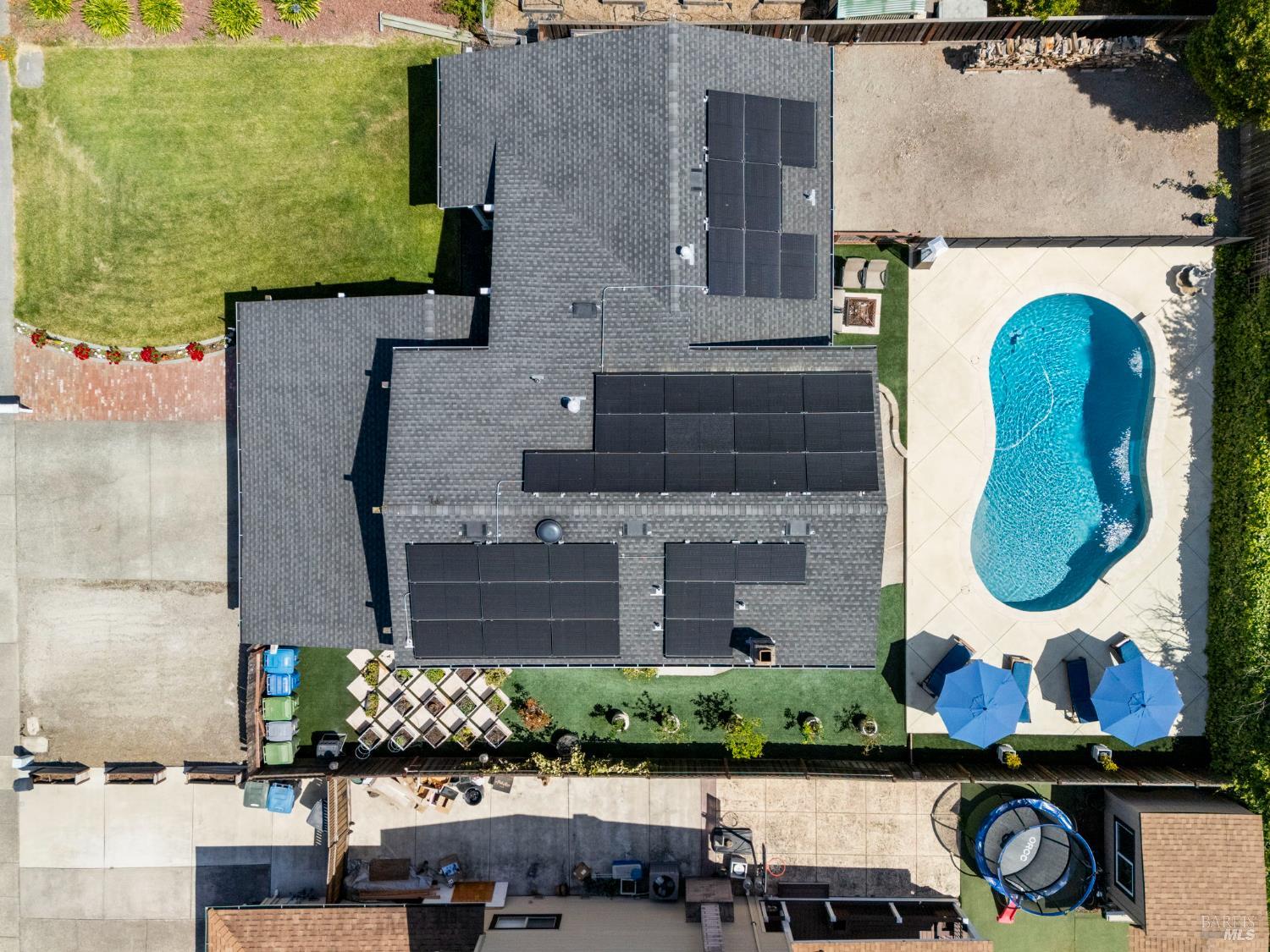 5328 Daniel Drive Rohnert Park, CA 94928 - Photo 32 of 42 an aerial view of a house with a swimming pool