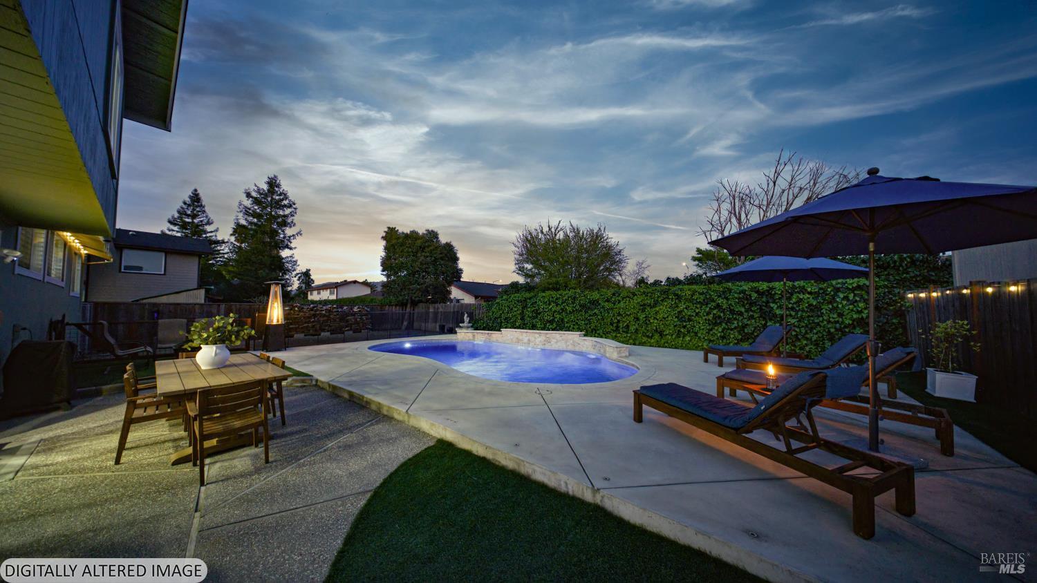5328 Daniel Drive Rohnert Park, CA 94928 - Photo 39 of 42 a view of a backyard with sitting area