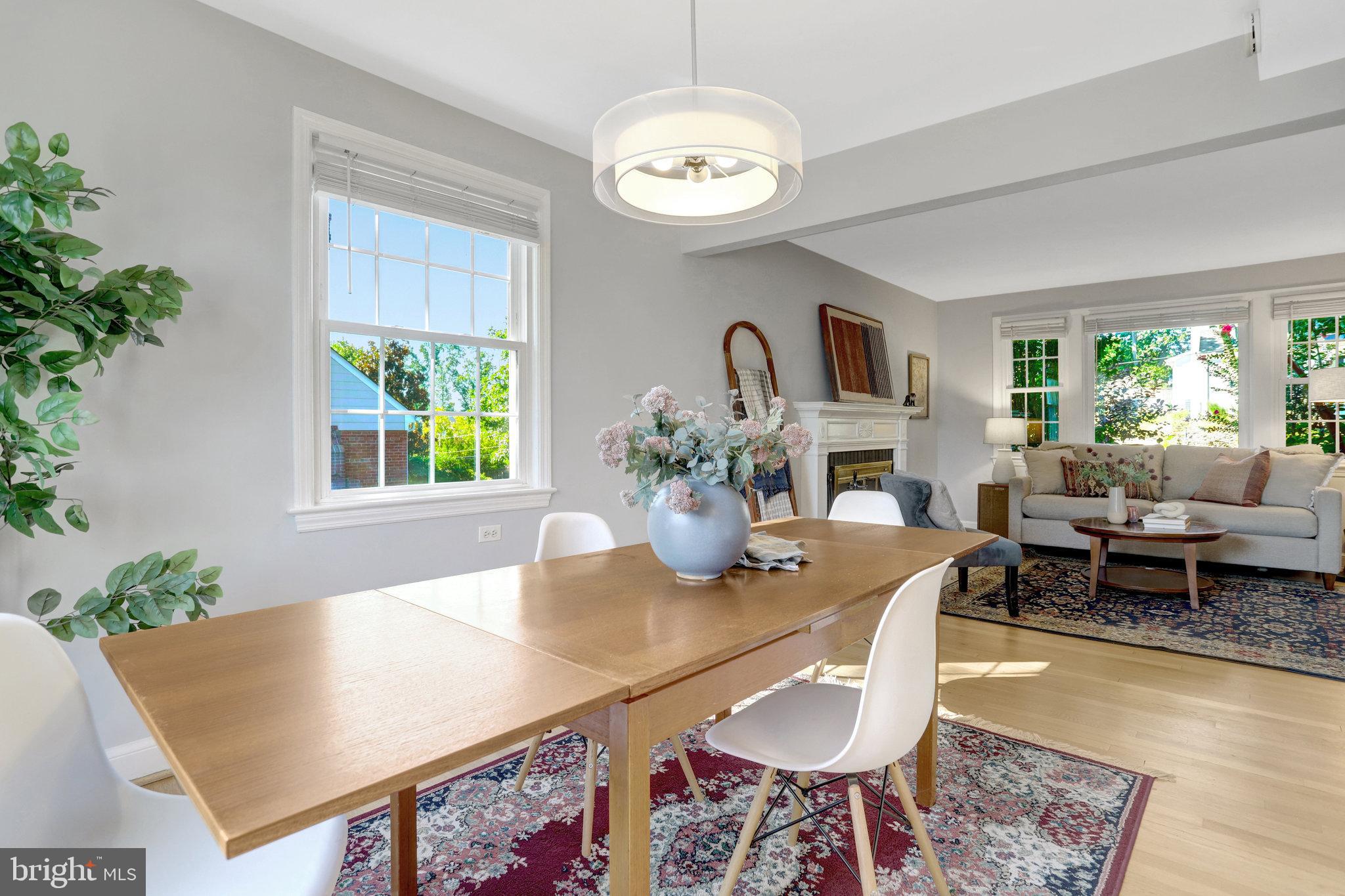2911 Edgehill Drive Alexandria, VA 22302 - Photo 12 of 38 a view of a dining room with furniture window and wooden floor