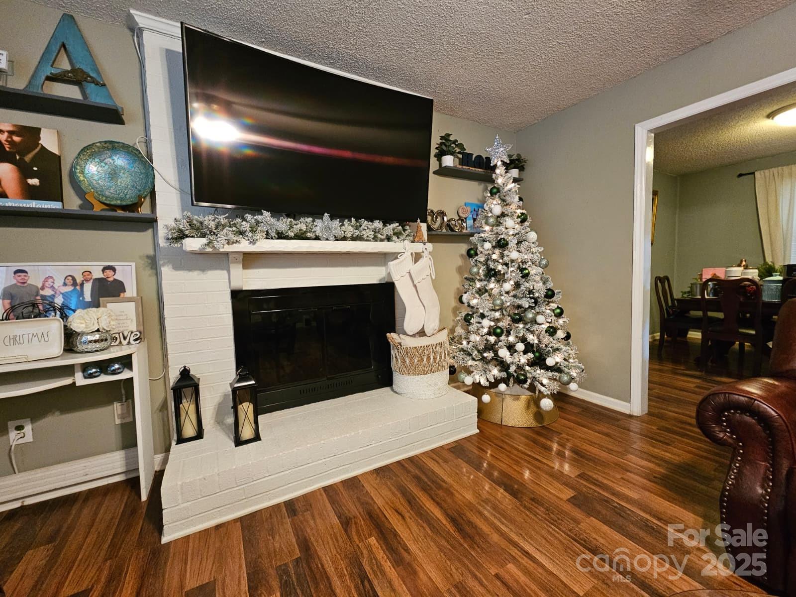 7344 Rena Mae Lane Charlotte, NC 28227 - Photo 12 of 19 a living room with furniture and a fireplace