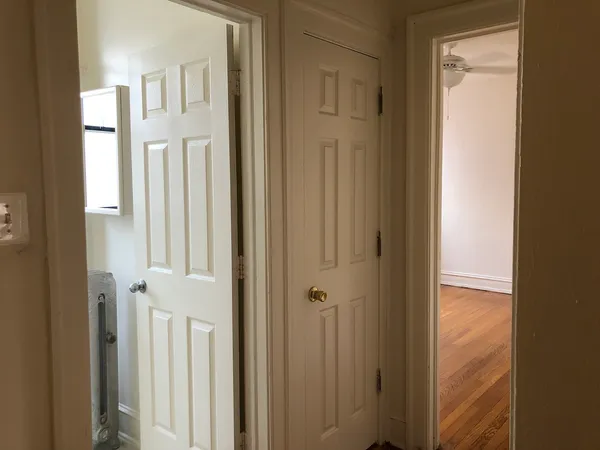 a view of a bathroom with a shower