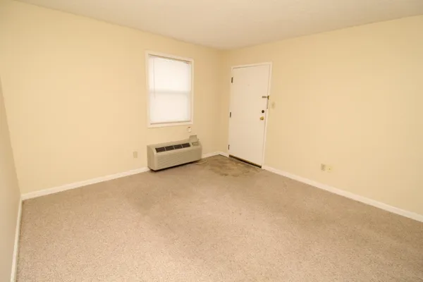 an empty room with a window