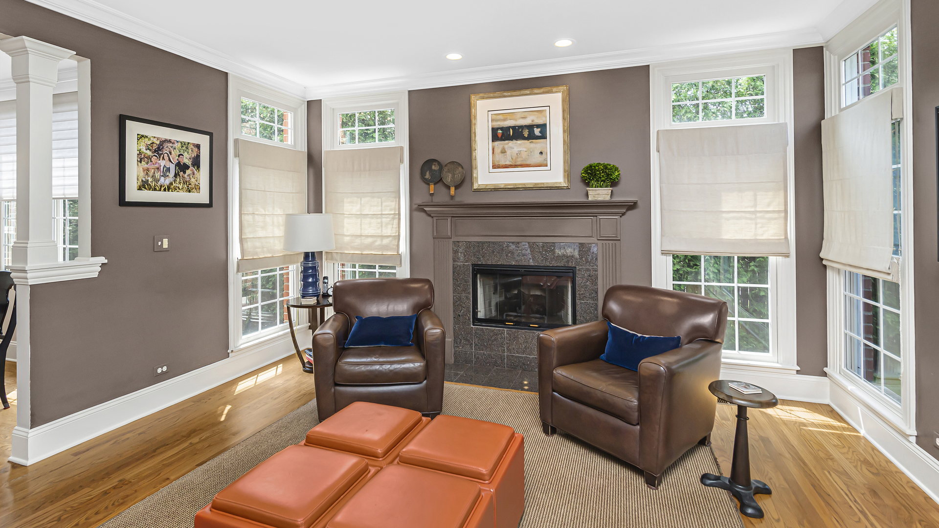 300 Walnut Street Winnetka, IL 60093 - Photo 12 of 28 a living room with furniture and a fireplace