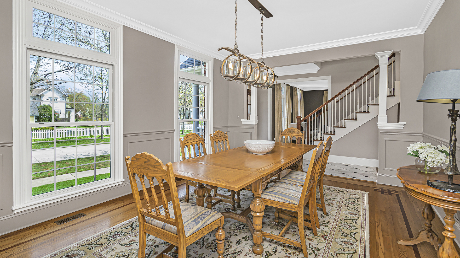 300 Walnut Street Winnetka, IL 60093 - Photo 6 of 28 a view of a dining room with furniture window and wooden floor