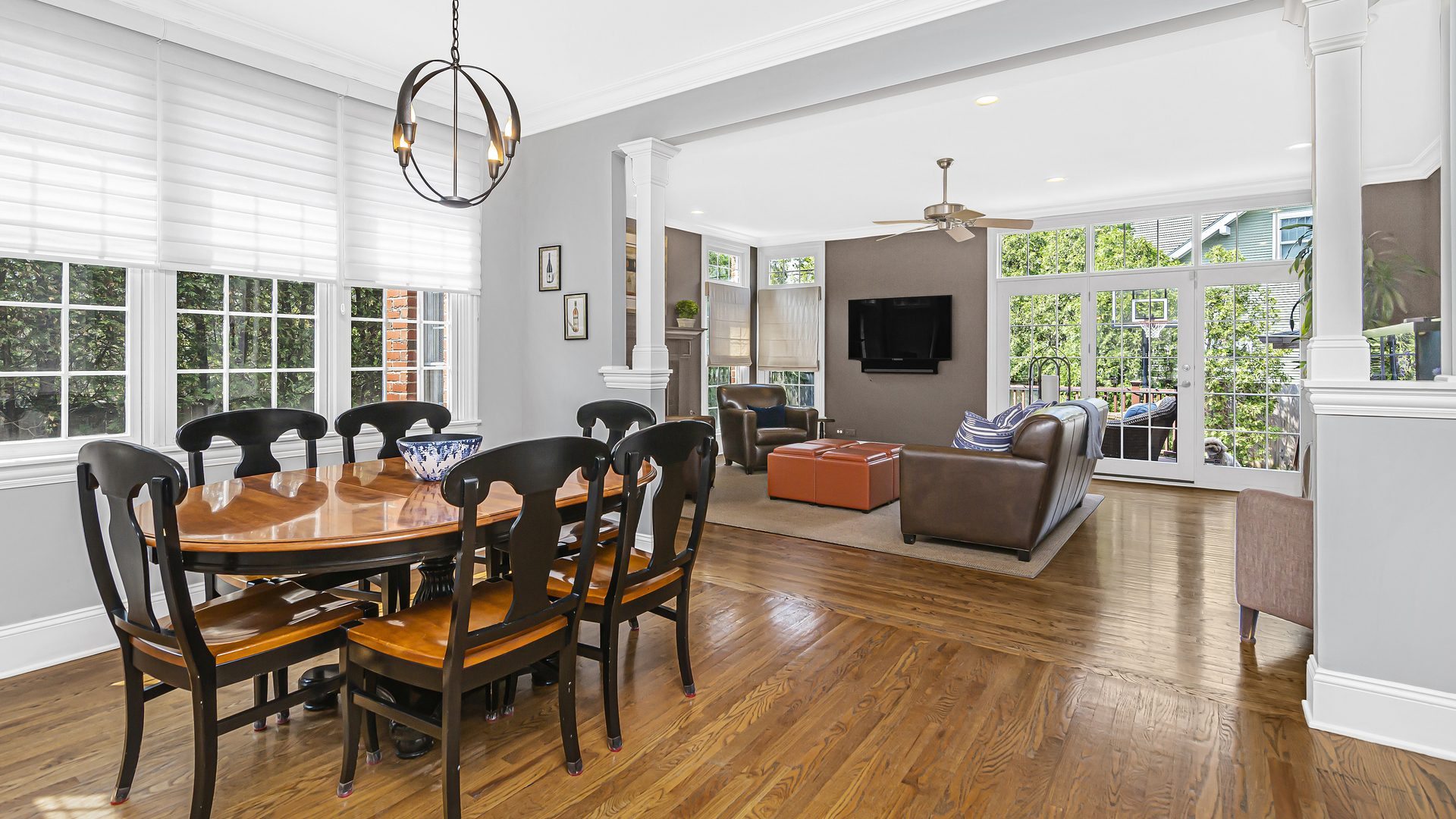 300 Walnut Street Winnetka, IL 60093 - Photo 10 of 28 a dining room with furniture a chandelier and wooden floor