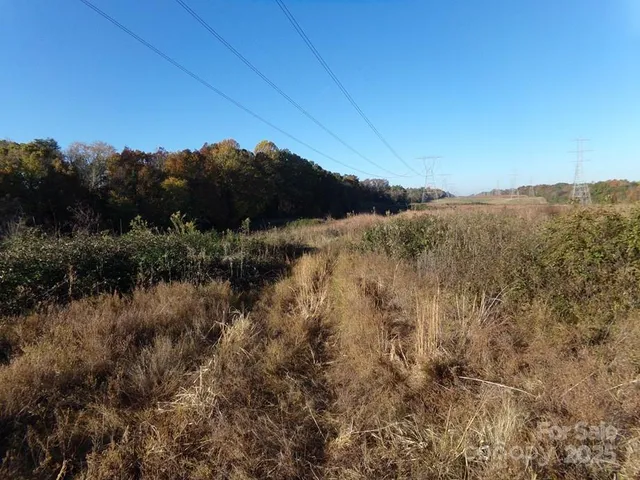 a view of a field with an ocean