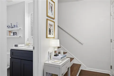 a room with a sink and a window