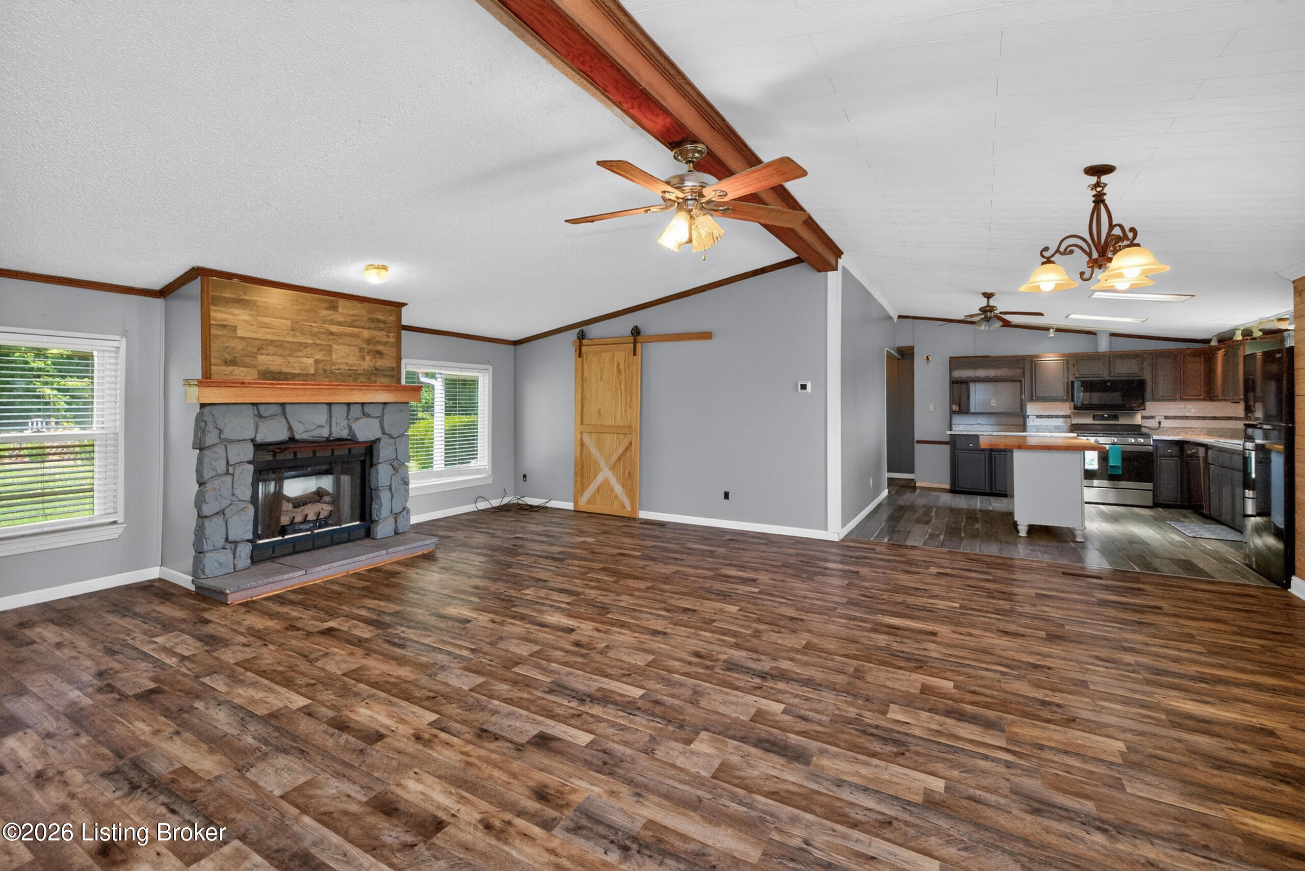 Open Concept Living/Kitchen/Dining Area