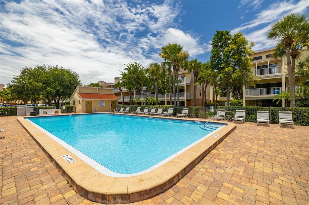 533 Sandy Hook Road Treasure Island, FL 33706 - Photo 34 of 46 a view of a swimming pool with a patio
