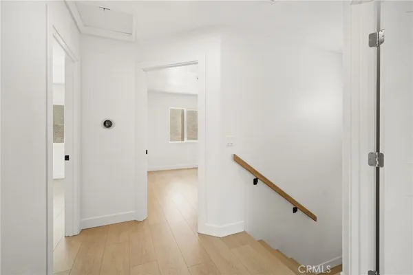 a view of hallway with stairs