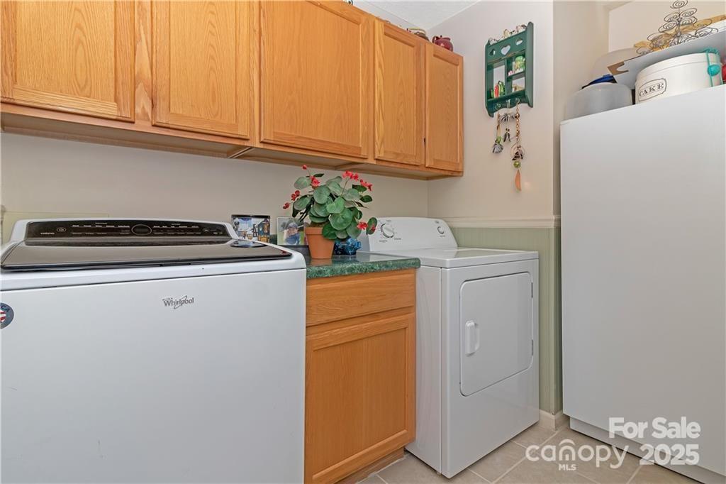 612 Old Home Place Road Tuckasegee, NC 28783 - Photo 19 of 42 a view of a storage and utility room with washer and dryer