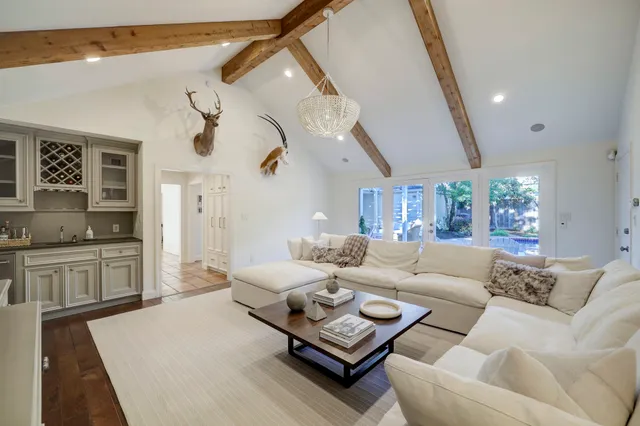 a bathroom with a sink and mirror