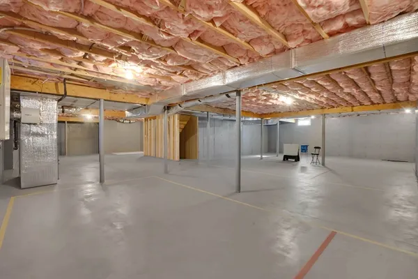 a view of a indoor garage