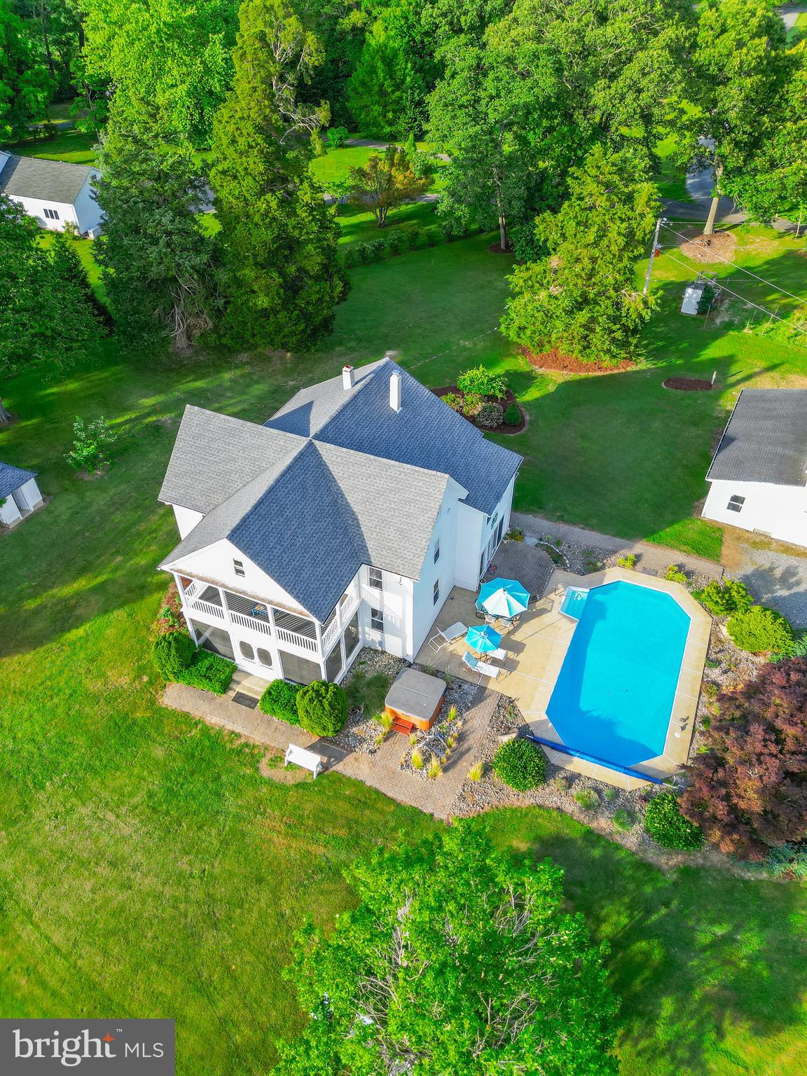 5365 Buena Vista Road Prince Frederick, MD 20678 - Photo 38 of 74 an aerial view of a house with garden space and street view