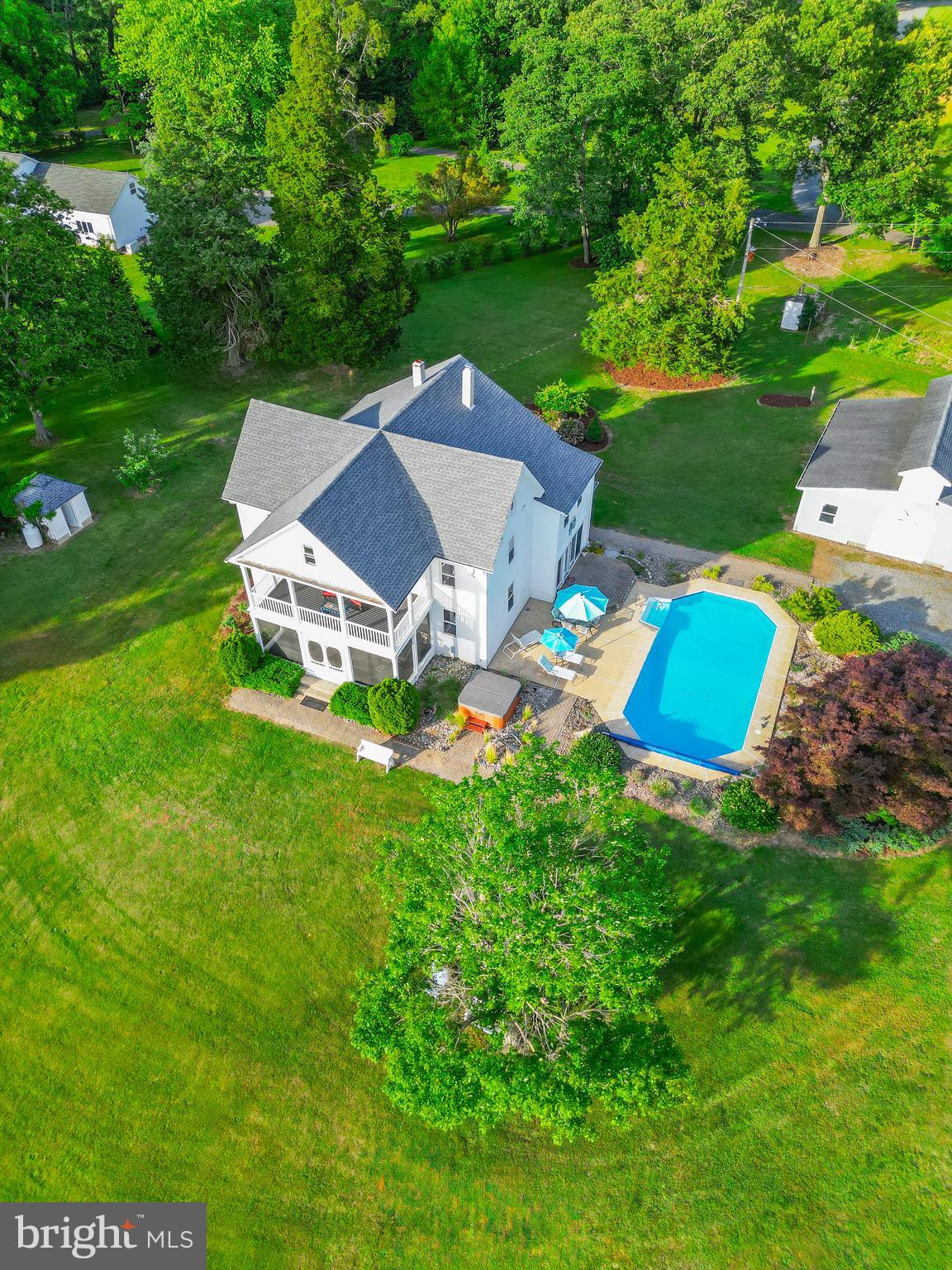 5365 Buena Vista Road Prince Frederick, MD 20678 - Photo 39 of 74 an aerial view of a house with garden space and street view