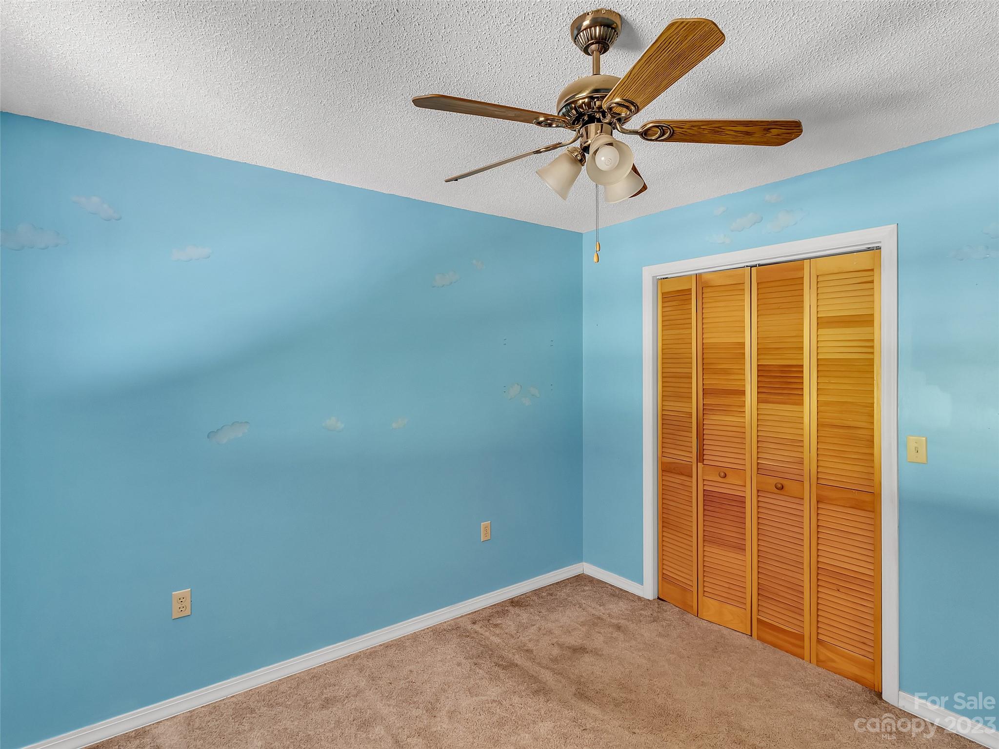 799 Nellie John Drive Clyde, NC 28721 - Photo 22 of 38 an empty room with windows and fan