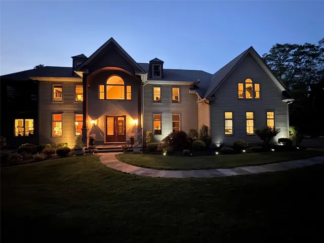 a front view of a house