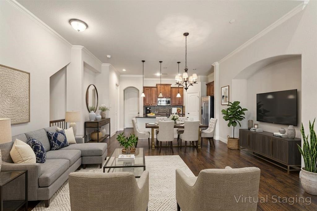 7929 Maddox Road Plano, TX 75024 - Photo 2 of 26 Virtually staged kitchen, dining & living space so you can see what is possible.