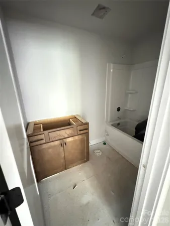 a room with cabinets