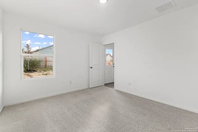 an empty room with a window