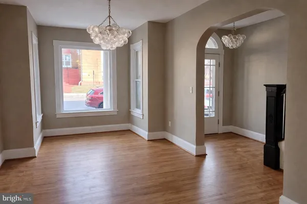 a view of livingroom with hardwood floor and window