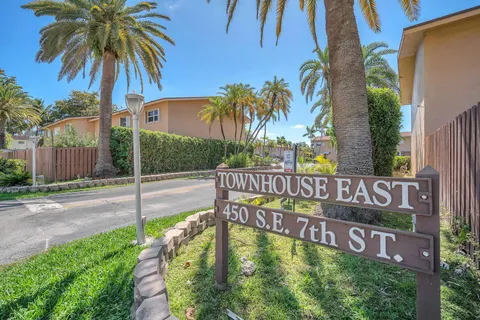 a sign that is on the side of a building