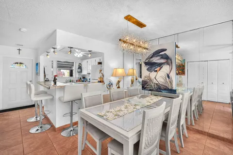 a view of a dining room and livingroom