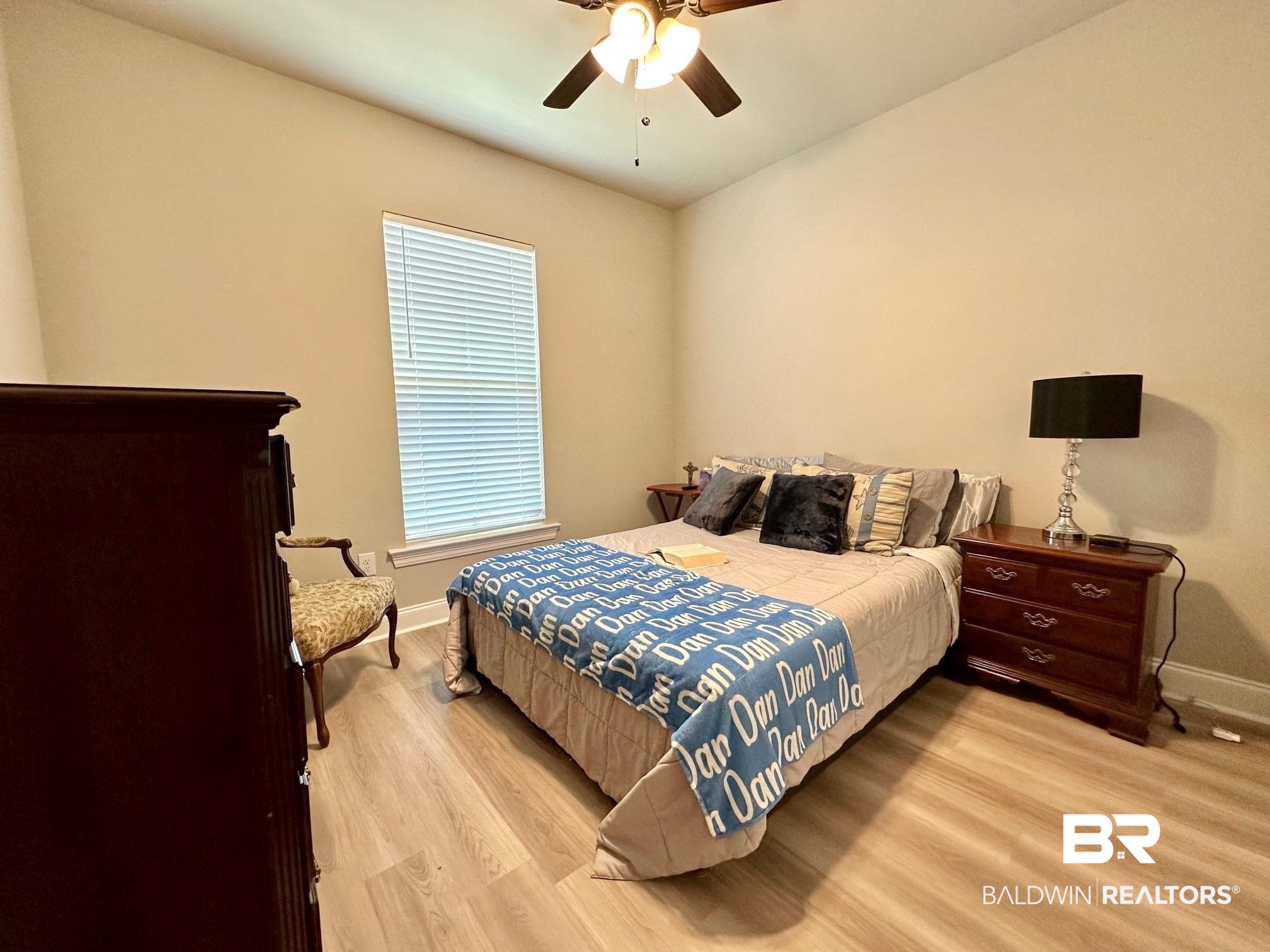 1009 Ruisseau Drive Foley, AL 36535 - Photo 47 of 55 Bedroom featuring light hardwood / wood-style floors and ceiling fan