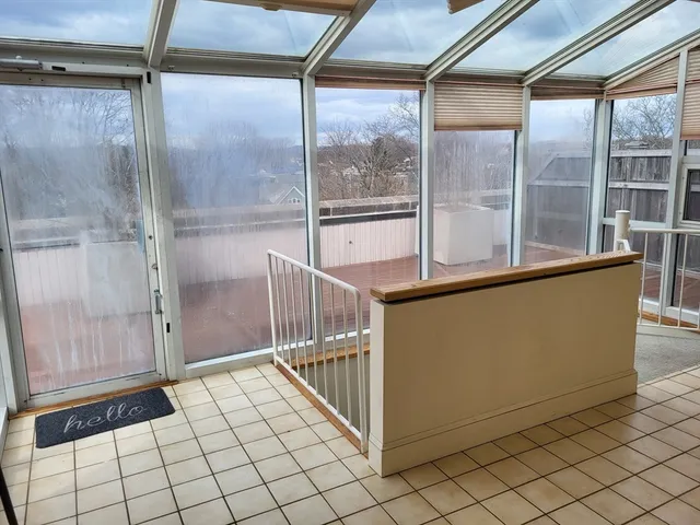 a view of wooden deck