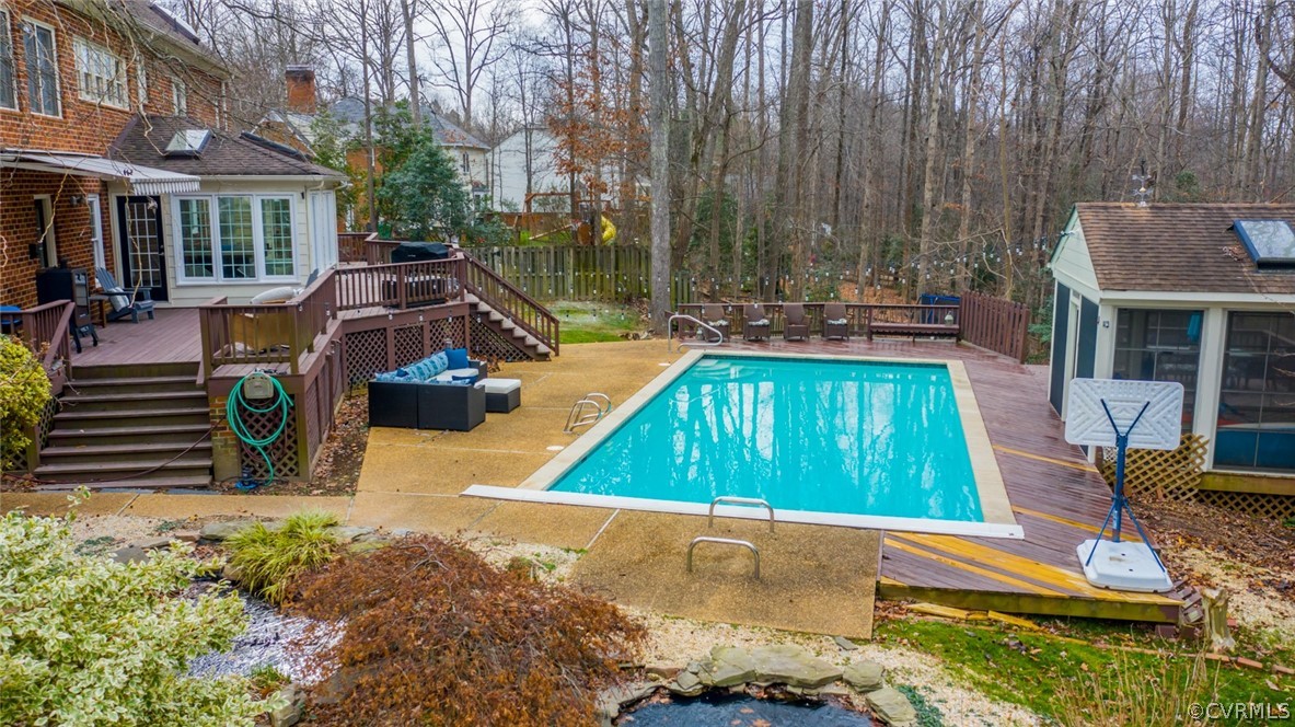 2530 Rochester Court Midlothian, VA 23113 - Photo 44 of 46 a view of a backyard with swimming pool