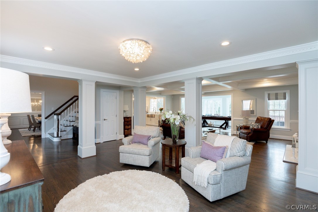 2530 Rochester Court Midlothian, VA 23113 - Photo 7 of 46 a living room with furniture or couch and a view of kitchen