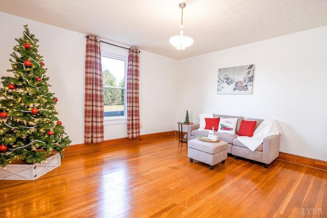 3655 Lowry Road Goode, VA 24556 - Photo 10 of 46 a living room with furniture and a christmas tree