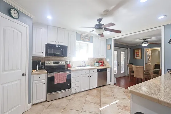 a view of hallway with stairs