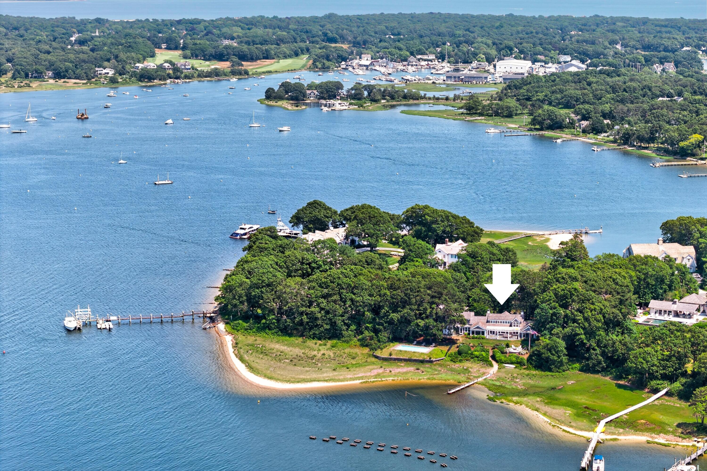 71 Sand Point Osterville, MA 02655 - Photo 45 of 45 an aerial view of a house with a yard