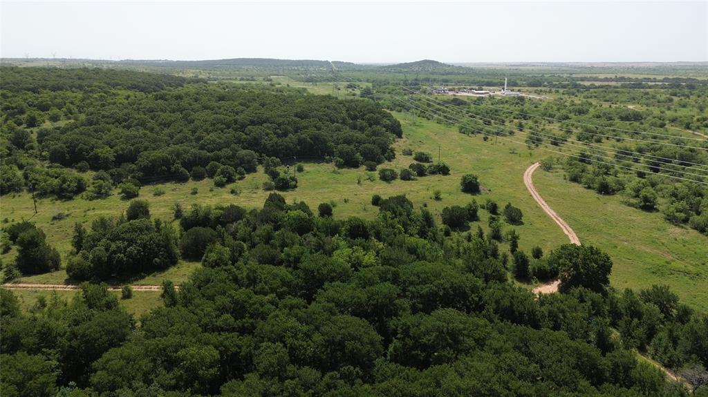 Tbd Nash Road Jacksboro, TX 76458 - Photo 17 of 28 Expansive land parcel featuring dense tree coverage, open grassy areas, and a visible dirt road