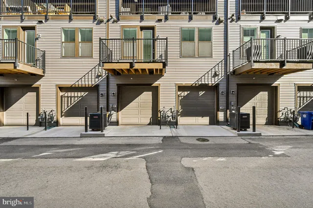 a view of a street with buildings