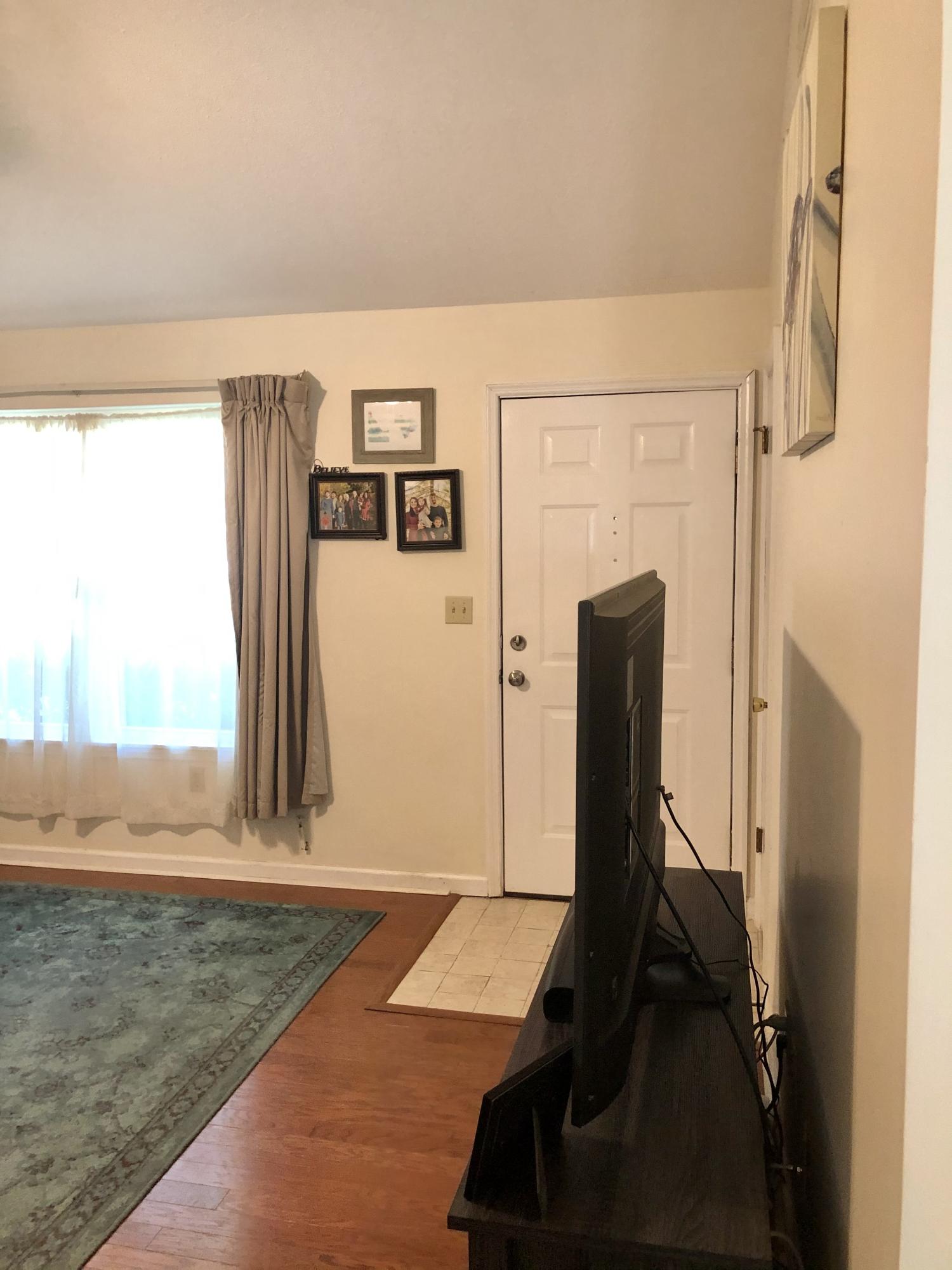 View of Front Door from Kitchen