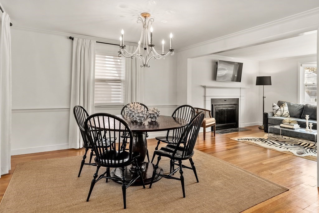 35 Fells Road Wellesley, MA 02482 - Photo 4 of 13 a view of a dining room with furniture window and wooden floor