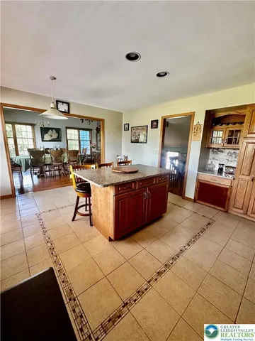 a living room with a couch and a table in it