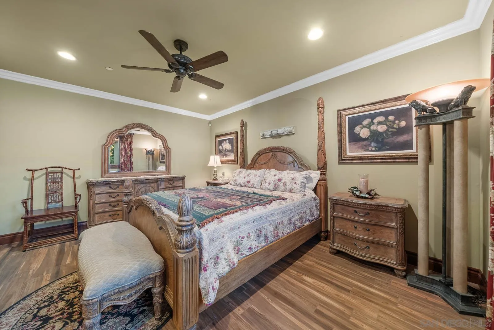 3128 Los Verdes Drive Fallbrook, CA 92028 - Photo 41 of 70 a bedroom with a bed and dresser