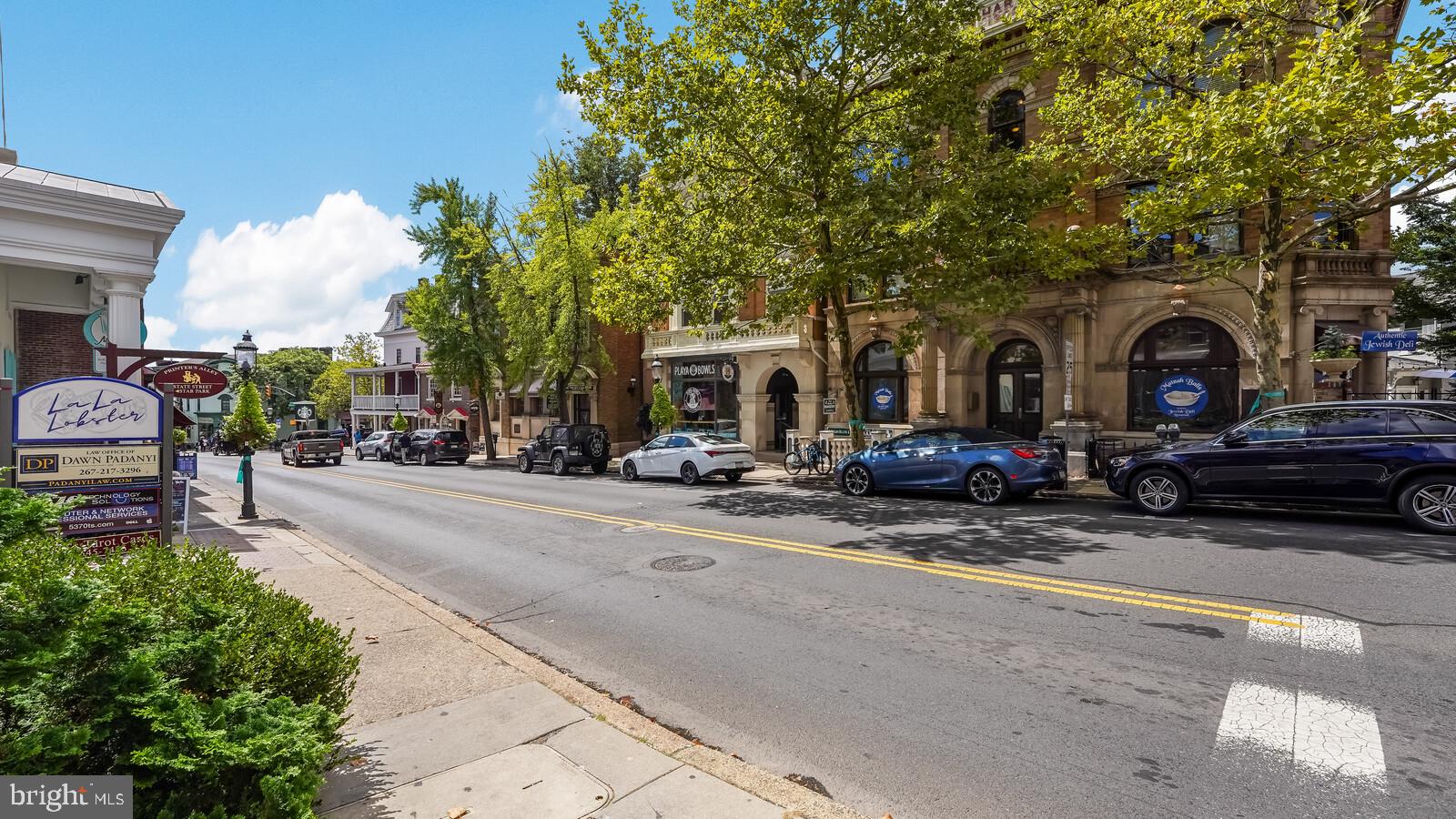 22 North Main Street, Unit 1 Doylestown, PA 18901 - Photo 7 of 22 a view of road with card and large trees