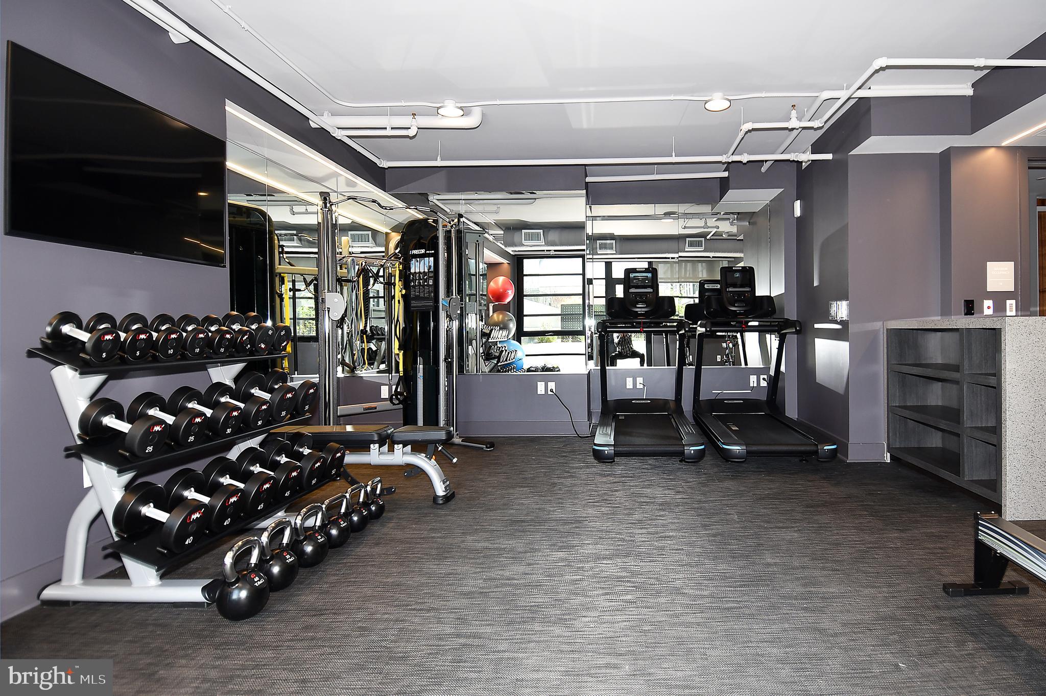 1300 4th Street Southeast, Unit 413 Washington, DC 20003 - Photo 39 of 47 a view of a room with gym equipment