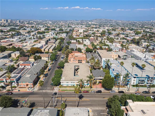 an aerial view of a city with lots of residential buildings