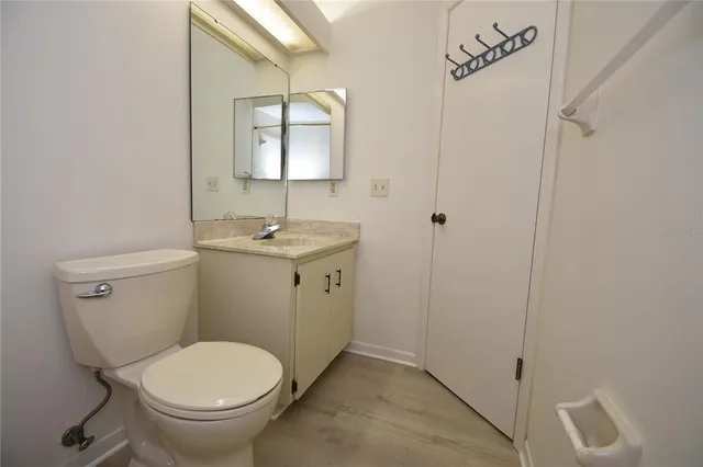 a view of an apartment with a garden