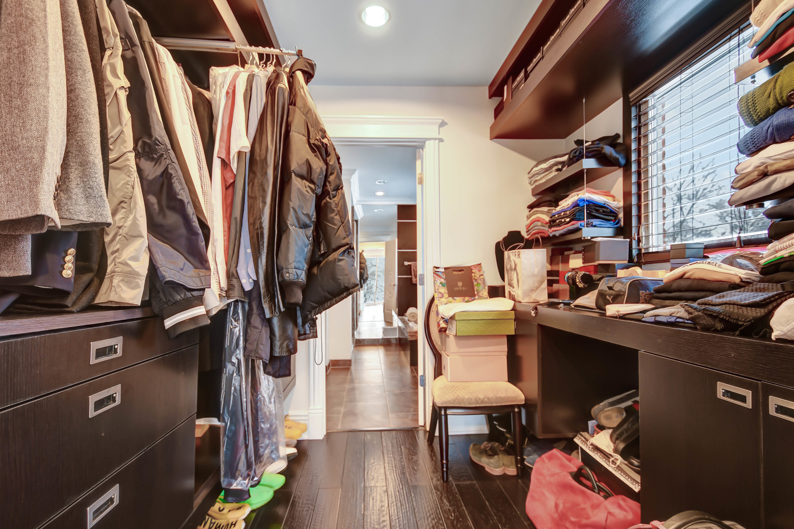 491 Old Surrey Road, Unit B Hinsdale, IL 60521 - Photo 10 of 18 a view of walk in closet with clothes and shoes