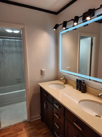 a bathroom with a sink and a toilet