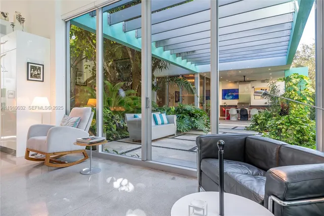 a workspace with furniture