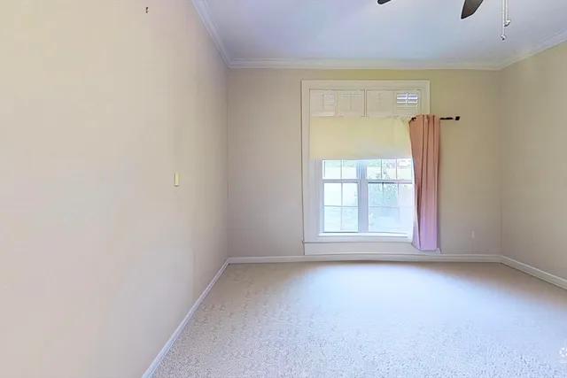 an empty room with a window
