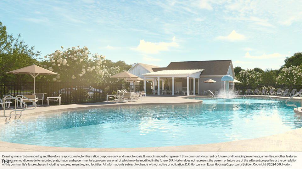 417 Belgian Red Way Wake Forest, NC 27587 - Photo 28 of 30 a view of a swimming pool with a garden